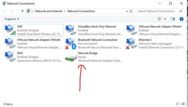 Network Bridge in Windows 8