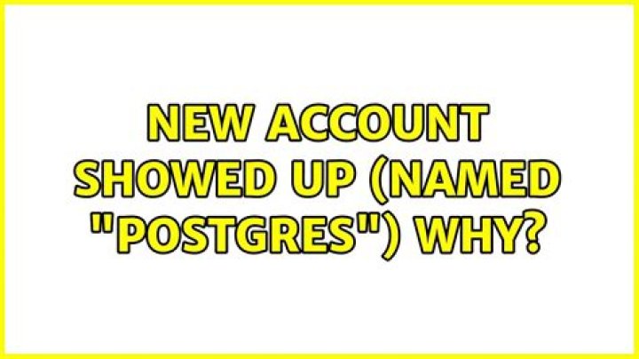 New account showed up (named 