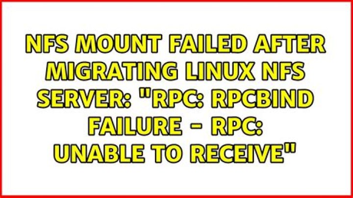 NFS mount failed after migrating Linux NFS server: 