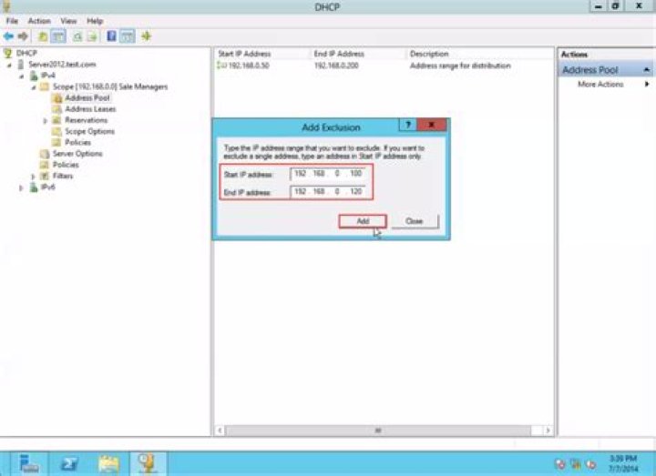 No DHCP screenshot