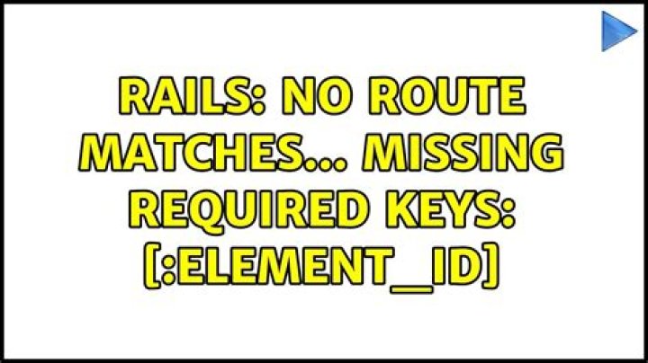 No route matches missing required keys: [:id]
