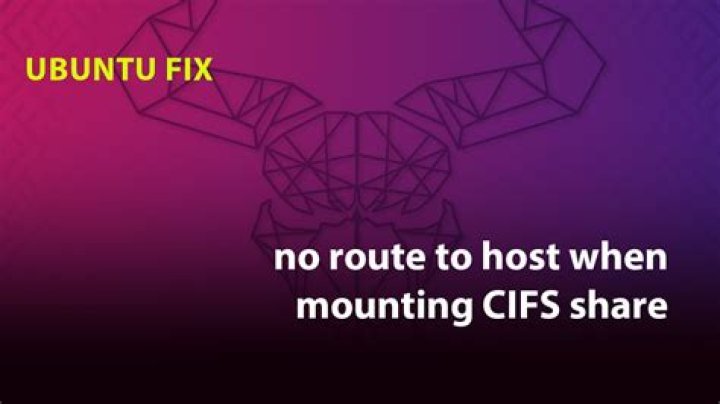 no route to host when mounting CIFS share