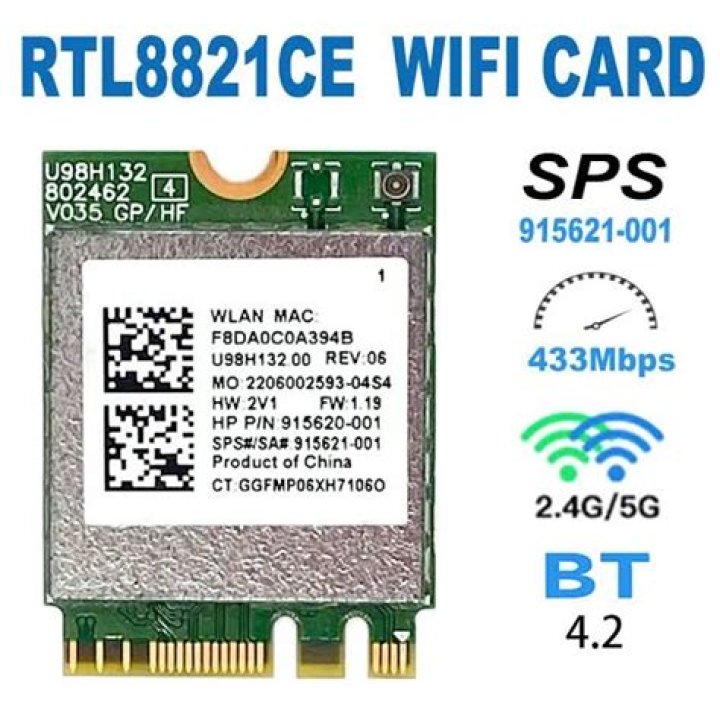 No wifi - RTL8821ce card and no ethernet