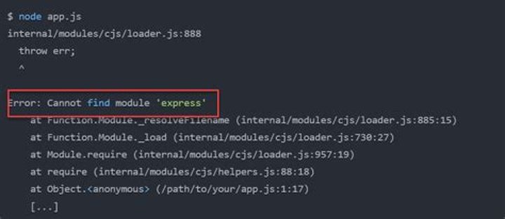 Node MODULE_NOT_FOUND