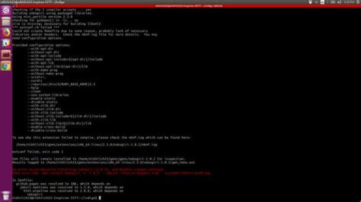 nokogiri installation error - mkmf.rb can't find header files