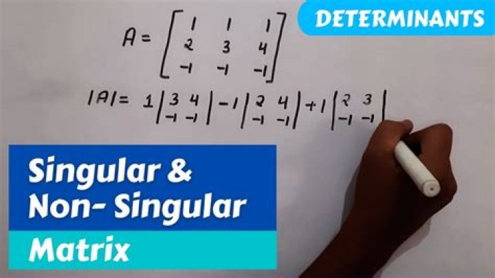 Non-singular matrix, determinants