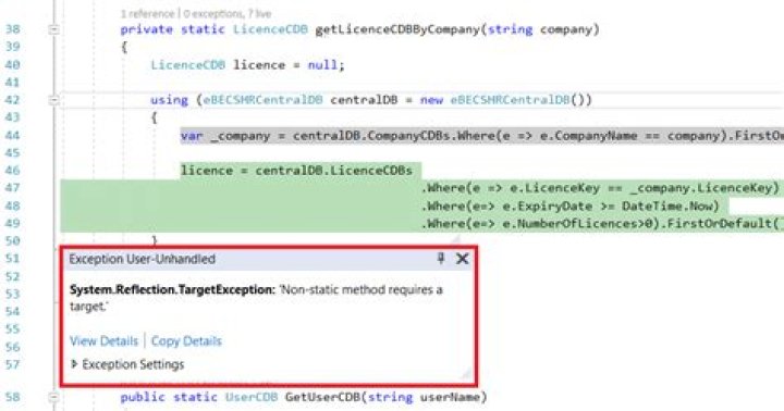 Non-static method requires a target