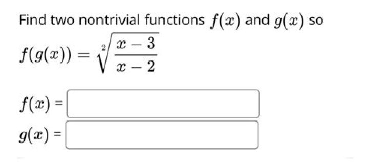 Nontrivial functions $f$ and $g$