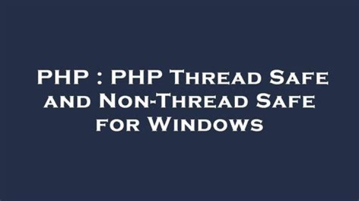 Not Thread safe