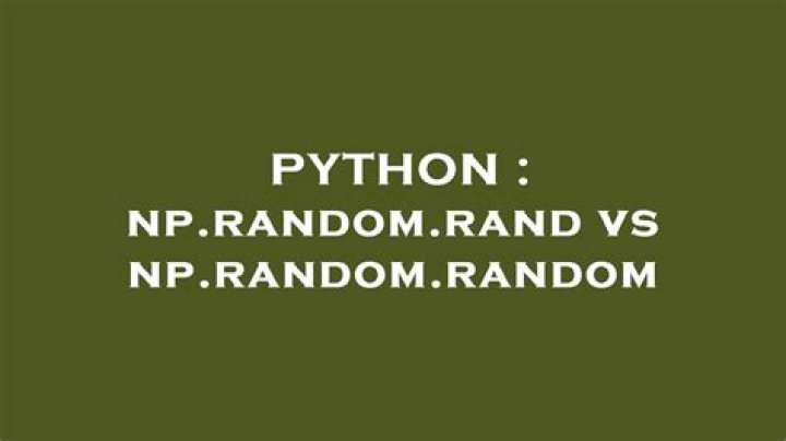 np.random.rand vs np.random.random