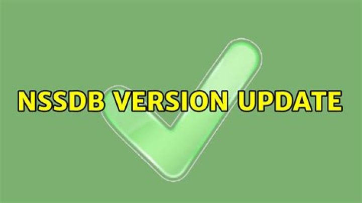 Nssdb Version Update