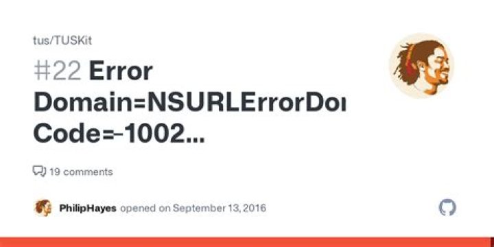 NSURLErrorDomain error code 1002 description