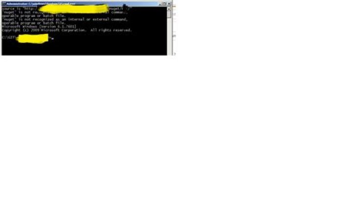 nuget is not a recognized as an internal or external command