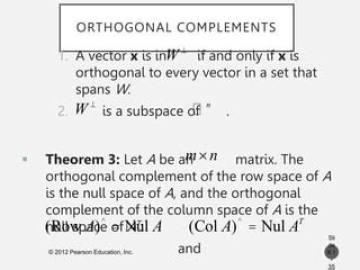 Null Space and Orthogonal Complement
