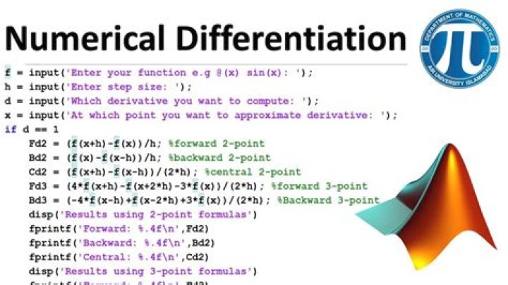 Numerical Differentiation Matlab