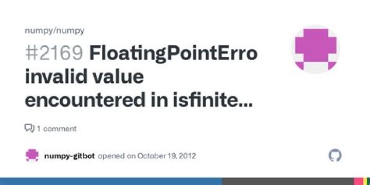 numpy FloatingPointError: invalid value encountered in subtract - not reproducible?