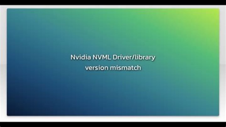 Nvidia NVML Driver/library version mismatch [closed]
