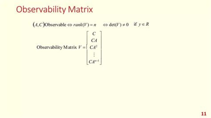 Observability matrix: What is its rank?