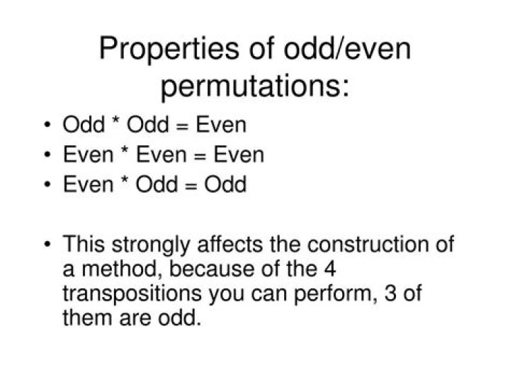Odd/Even Permutations