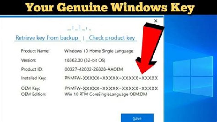 OEM Product Key from Product ID?