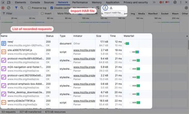 Open HAR file with Chrome automatically