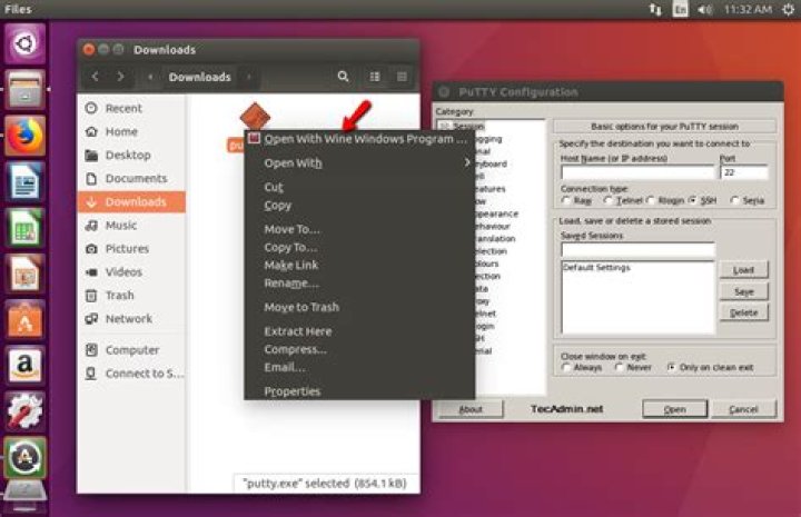 Open with Wine screenshot