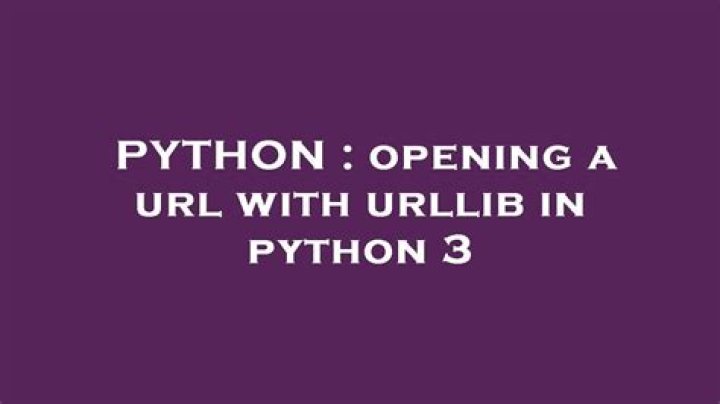 opening a url with urllib in python 3