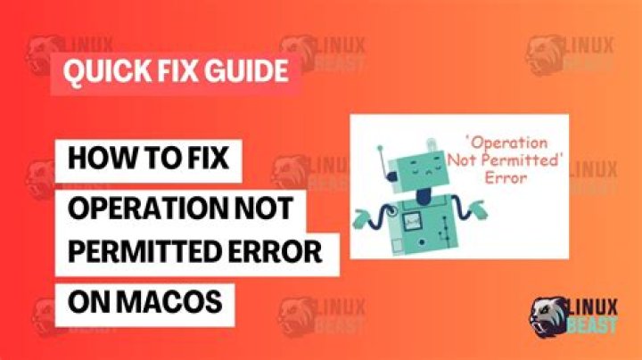 Operation Not permitted when Logged in Using Admini