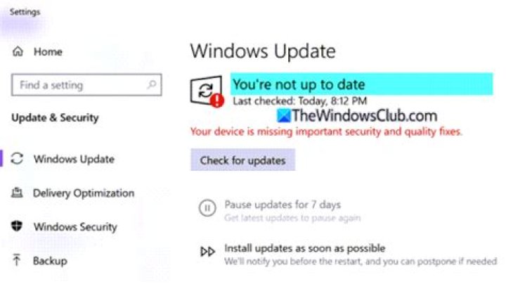 Optional Updates that were not installed