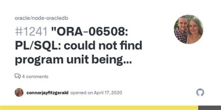ORA-06508: PL/SQL: could not find program unit being called