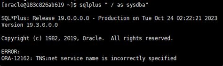 ORA-12162: TNS:net service name is incorrectly specified