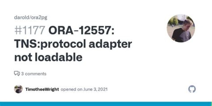 ORA-12557 TNS:protocol adapter not loadable