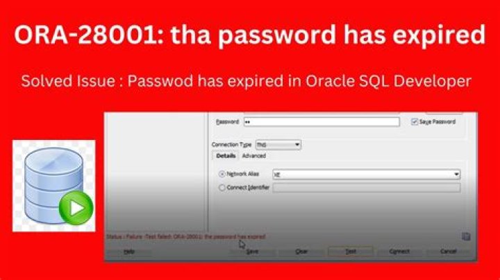 ORA-28001: The password has expired