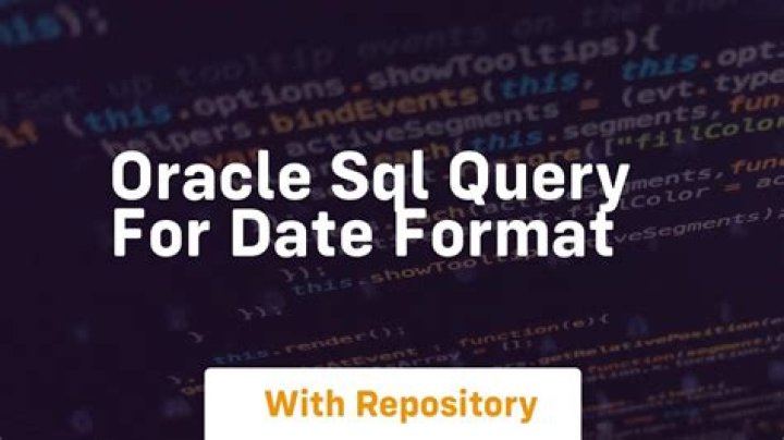 Oracle SQL query for Date format