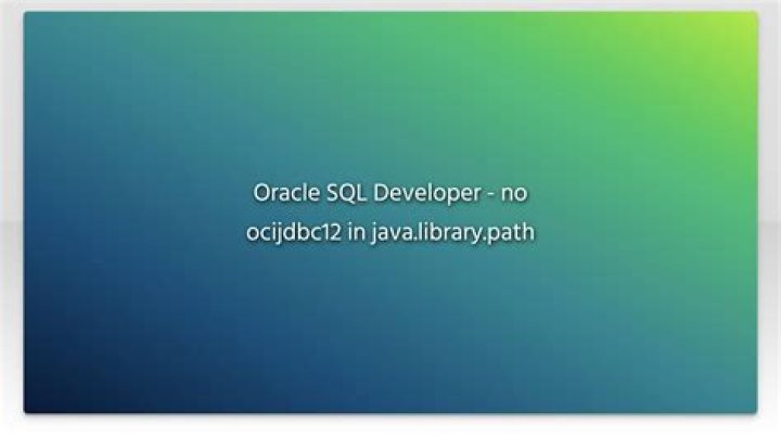Oracle SQLDeveloper 