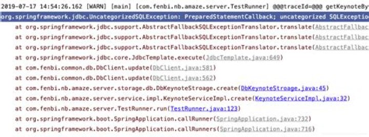 org.springframework.jdbc.UncategorizedSQLException: PreparedStatementCallback; uncategorized SQLException for SQL