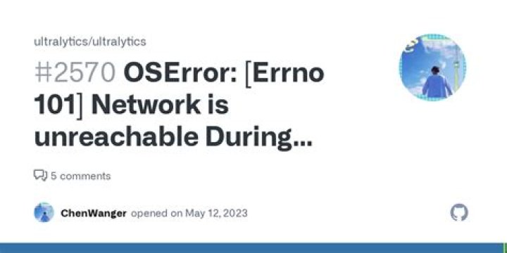 OSError: [Errno 101] Network is unreachable