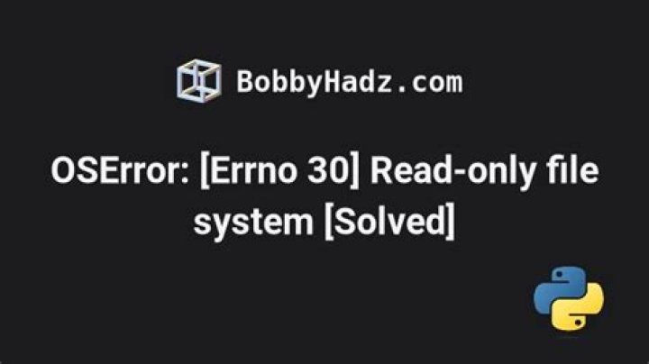 OSError: [Errno 30] Read-only file system [closed]