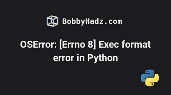 OSError: [Errno 8] Exec format error