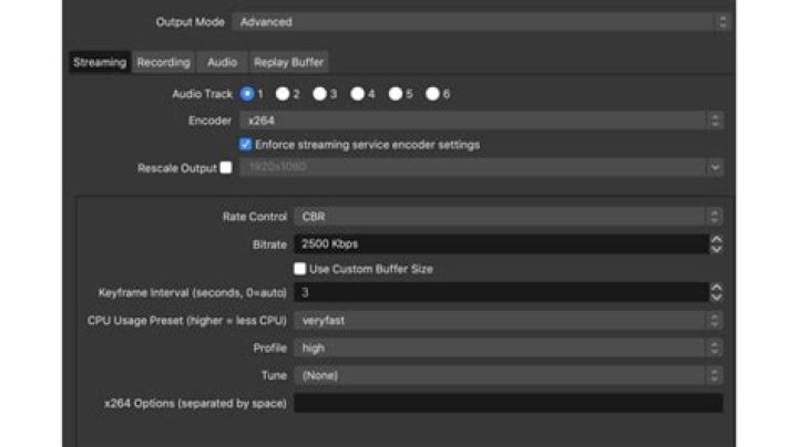 output stream options