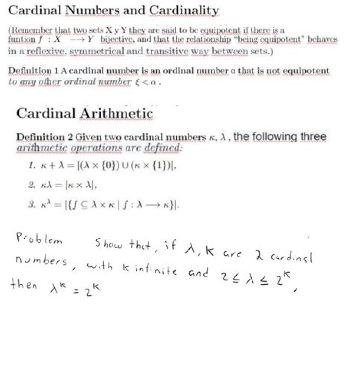Overview of basic results on cardinal arithmetic