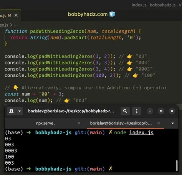 Pad a number with leading zeros in JavaScript [duplicate]