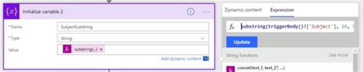 Parse email subject office 365 flows