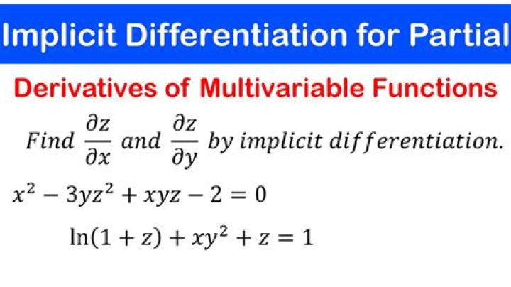 Partial derivative of an implicit function
