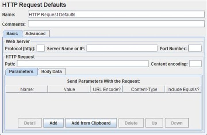 Path in HTTP Request Defaults