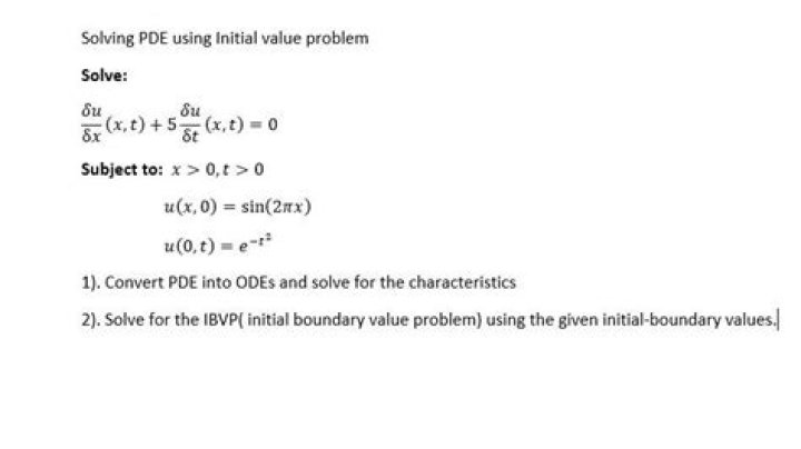 PDE initial value problem