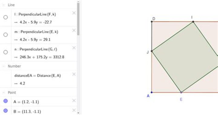 perimeter of square inscribed in the triagle
