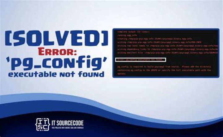 pg_config executable not found