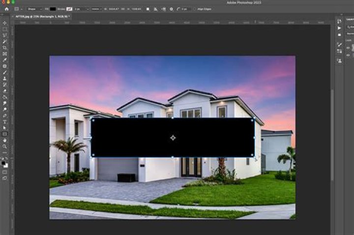 Photoshop: Create solid image with a transparent shape in it