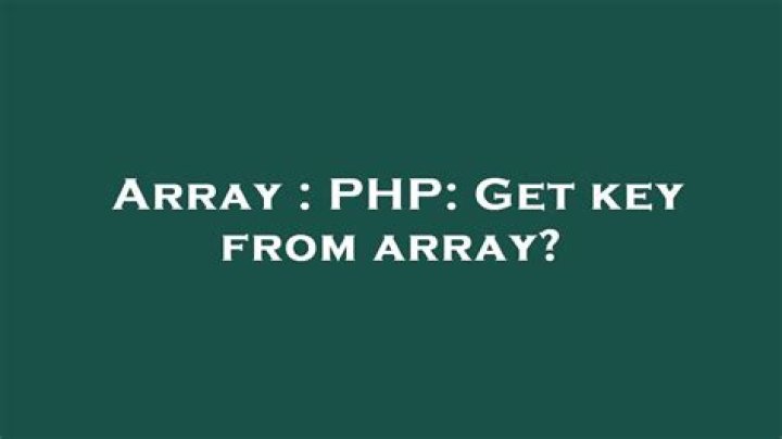PHP: Get key from array?